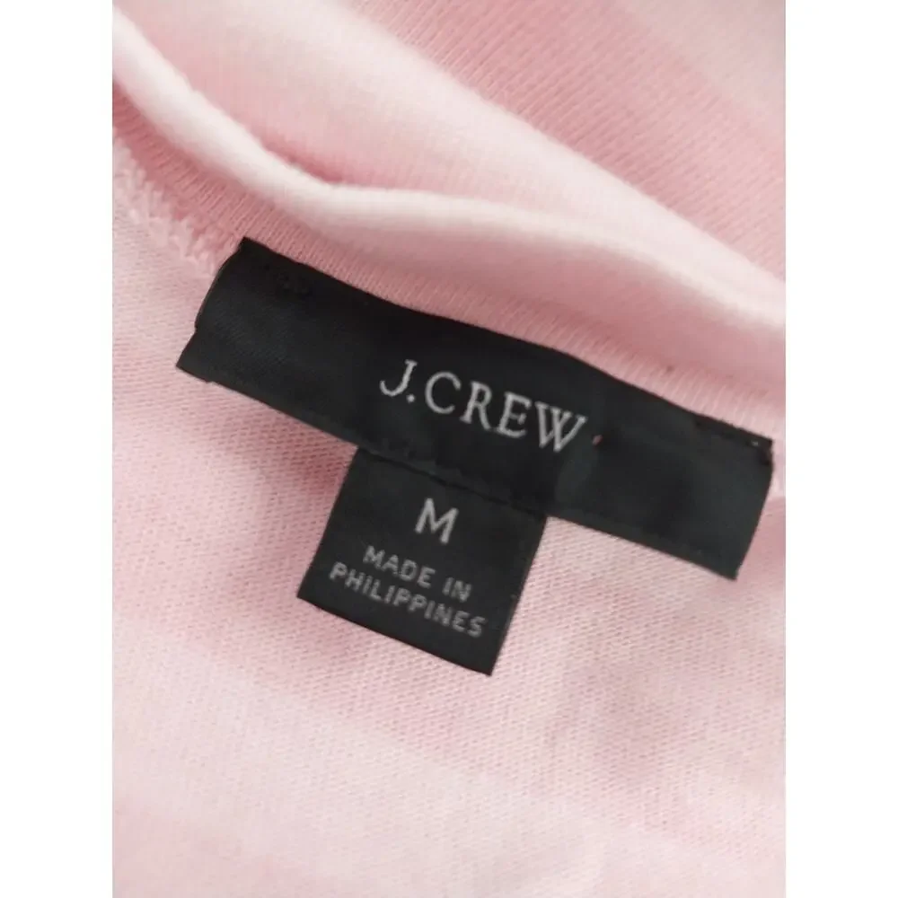 NWOT! J. CREW! TWO TONED PINK STRIPED 100% FINE KNIT COTTON SHIRT DRESS! SZ M